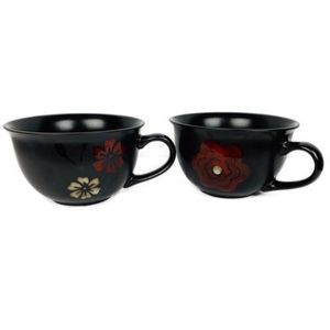 2 Soup Bowl Coffee Mugs Floral